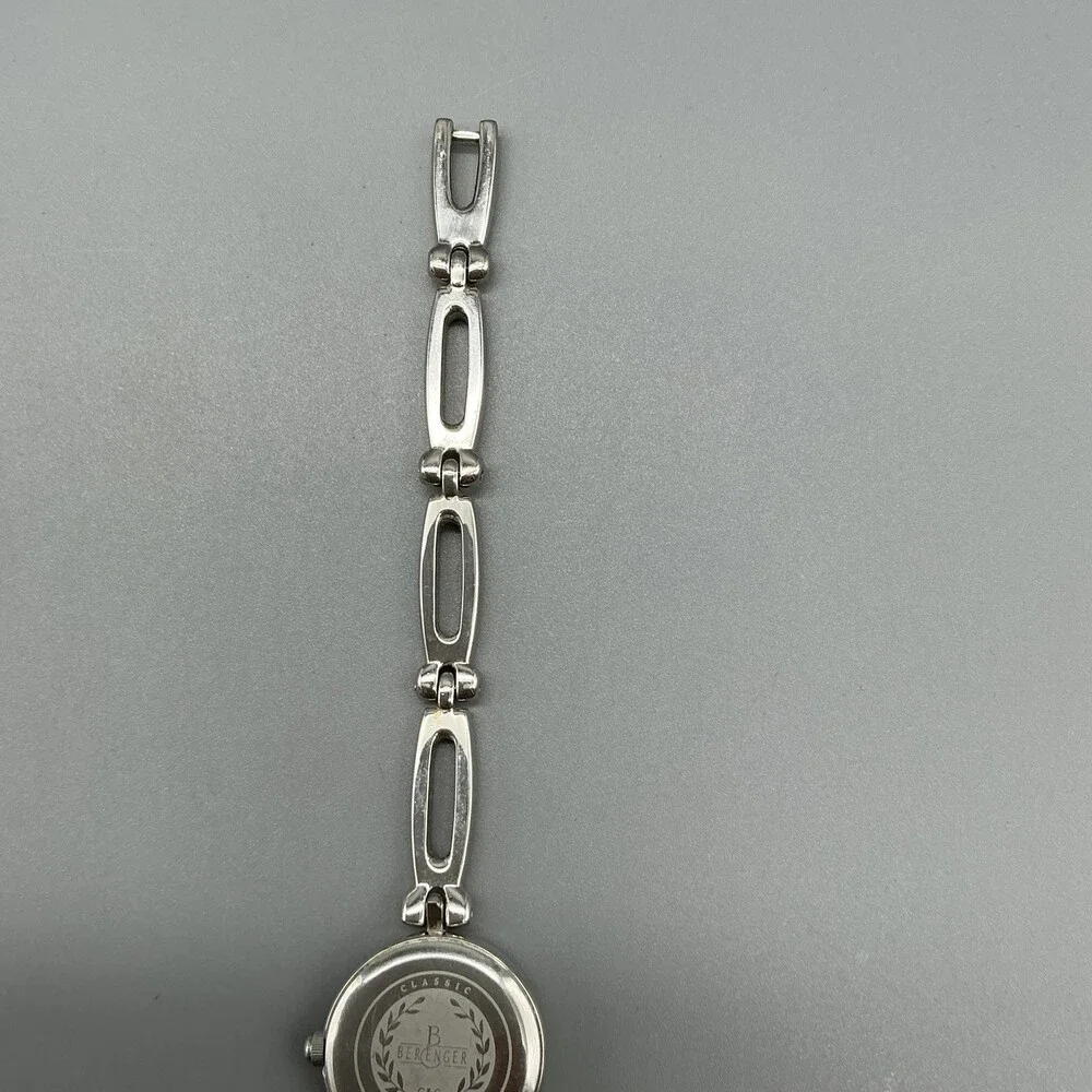 Berenger Womens Watch 19mm Black Dial Two Tone Bracelet Dress New Battery 7